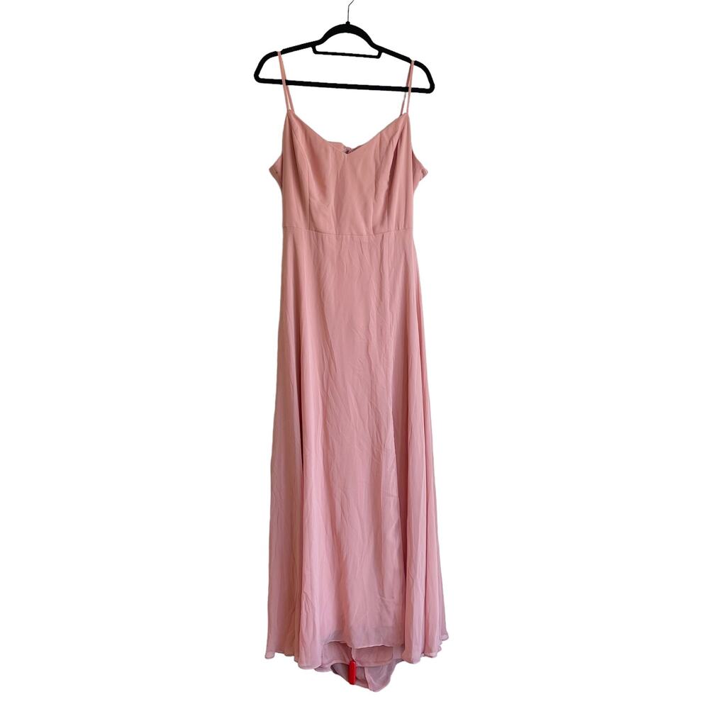 AFTER SIX Desert Rose Tie Back Cutout Chiffon Gown Size 18 R NWT - Picture 8 of 11